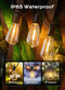 BRIGHTOWN 50FT OUTDOOR STRING LIGHTS 25 LED EDISON BULBS PATIO LIGHTS - BLACK - Like New