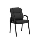 CLATINA Leather Guest Chair Padded Arm Rest Reception Meeting Black 2 Pack - Brand New