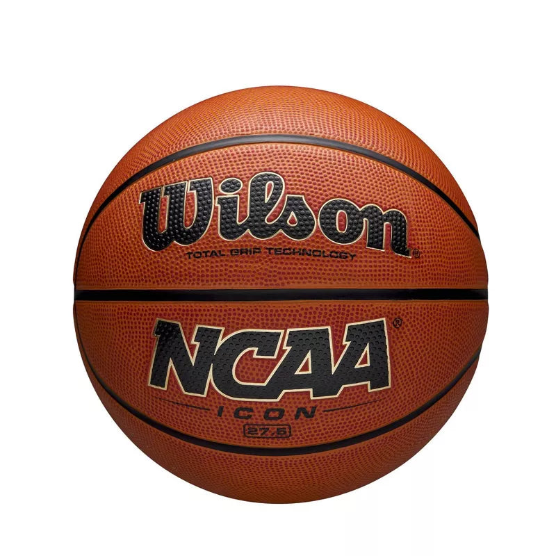 WILSON NCAA ICON BASKETBALL SIZE 5 - BROWN: YOUTH SPORTS BALL, RUBBER MATERIAL - Like New