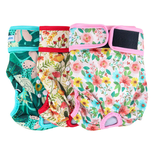 Leekalos Reusable Washable Dog Diapers Female (3 Pack) Highly Absorbent - Like New