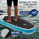 SereneLife 10’6” Inflatable Stand-Up Paddle Board with LED Lights - Black - Like New