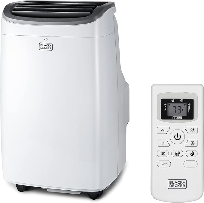 BLACK+DECKER 10,000 BTU Portable Air Conditioner 450 Sq.Ft. BPACT10WT - White - Like New