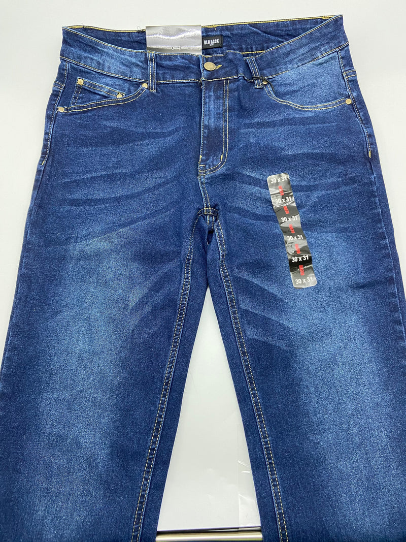 BLU ROCK DENIM JEANS MENS CLASSIC RELAXED FIT - SIZE: MEN 30X31 - DARK WASH - Brand New