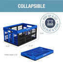 CLEVERMADE COLLAPSIBLE UTILITY CRATE 3PK 45L 11 GAL 8031165-7033PK - BLUE - Like New