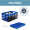 CLEVERMADE COLLAPSIBLE UTILITY CRATE 3PK 45L 11 GAL 8031165-7033PK - BLUE Like New