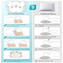 SWEET MOON 7 Cloud Contour Memory Foam Pillow and Pillowcase - Gray Like New