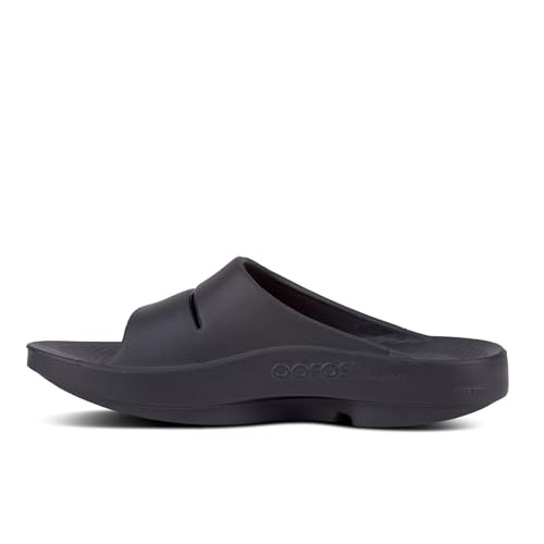 1100 OOFOS OOAHH RECOVERY SLIDE UNISEX BLACK SIZE 11 MEN / 13 WOMEN - Like New