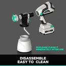 LITHELI 40V HVLP PAINT SPRAYER GUN  2.5AH BATTERY CHARGER - SILVERY WHITE - Like New