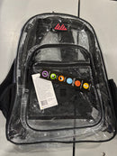 TRAILMAKER DELUXE 18" CLEAR BACKPACK - BLACK - Brand New