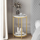 WiberWi Round Side Table, Modern Nightstand End Table, H20023WH - White - Like New