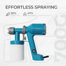 Tilswall HVLP Paint Sprayer, Ultra-Light Electric Spray Gun, 2 Nozzles - Blue - Like New