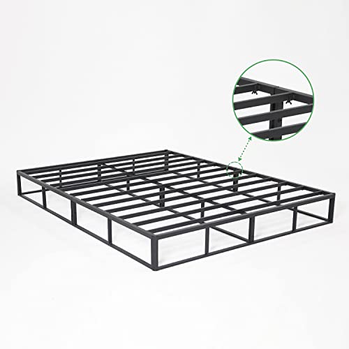 NOVILLA BOX SPRING FOR QUEEN BED 4-INCH METAL BED MATTRESS NO NOISE - BLACK - Like New