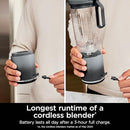 NINJA BC251GY BLAST MAX PERSONAL CORDLESS BLENDER FOR SMOOTHIES - GRAY - Like New
