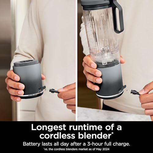 NINJA BC251GY BLAST MAX PERSONAL CORDLESS BLENDER FOR SMOOTHIES - GRAY - Like New