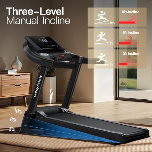 UMAY FITNESS HOME FOLDING INCLINE TREADMILL WITH PULSE SENSORS - Scratch & Dent