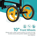 ELENKER STEERABLE KNEE SCOOTER FOLDABLE KNEE WALKER WITH BASKET - BLACK - Like New