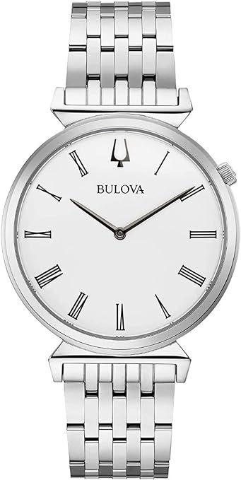 Bulova Men's Classic Regatta Quartz Watch 96A232 Silver-Tone Stainless Steel Like New