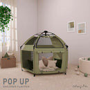 DREAM ON ME POP UP CHILDREN PLAYPEN FOR TODDLERS, MESH SIDES, TRAVEL BAG - GREEN - Like New