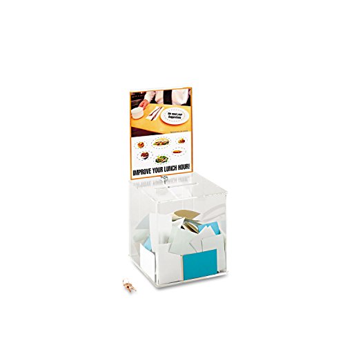 SAFCO 4234CL LARGE ACRYLIC COLLECTION BOXES - CLEAR - Brand New