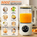 NESTEASE 8-In-1 Nut Milk Maker, 50 oz Glass Soy Almond Oat Milk Machine - White - Like New