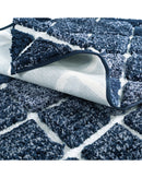 KONA COLLECTION HEAVYWEIGHT PLUSH MICROFIBER BATH RUG 1 PACK - NAVY - Brand New