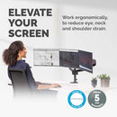 FELLOWES PLATINUM SERIES TRIPLE MONITOR ARM FOR 27" MONITORS 8042601 - BLACK - Brand New