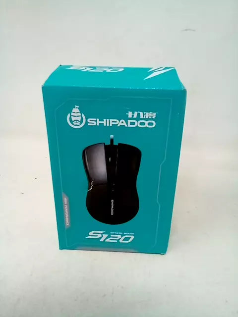 SHIPADOO S120 USB WIRED MOUSE - BLACK New