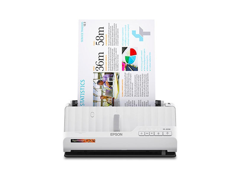 Epson RapidReceipt RR-400W Wireless Compact Desktop Receipt and Document Scanner