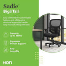 HON Sadie Big and Tall Office Chair Ergonomic Chair Mesh Back - BLACK - Like New