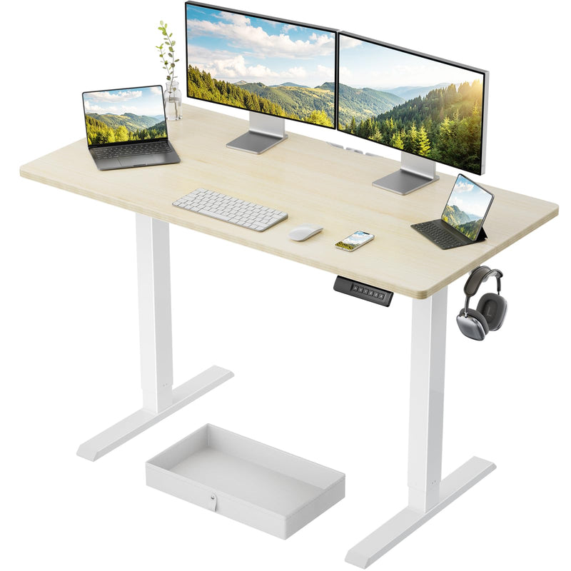 MARSIL Electric Standing Desk With Drawer, 48" X 24", - Scratch & Dent