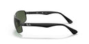 RAY-BAN Men's RB3445 Rectangular Dark Gray Lenses Matte Black Frame Sunglasses - Like New