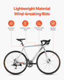 VEVOR ROAD BIKE, 700C WHEELS RACING BIKE, 14 SPEEDS ROAD BICYCLE - ALUMINUM - Like New