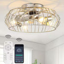 MATRIX DECOR 19.7 IN. 4-LIGHT ANTIQUE SILVER FANDELIER FLUSH MOUNT - SILVER - Like New