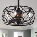 Warehouse of Tiffany CFL-8476S/MB Kjell Matte Black 17" 3-Blade Ceiling Fan - Brand New