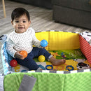 BABY EINSTEIN PATCH'S PLAYSPACE ACTIVITY MAT & BALL PIT GYM MUSIC-MULTICOLOR - Like New