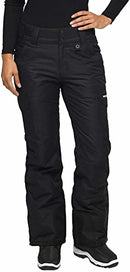 ARCTIX WOMEN'S SNOW SPORTS INSULATED CARGO PANTS BLACK OUTSIDE GRAY INSIDE XL - Like New