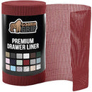 GORILLA GRIP powerGRIP Drawer Shelf Cabinet Liner Thick Non-Adhesive Mat Red - Brand New