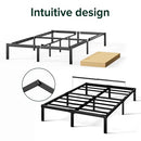 ZINUS ELIAS METAL PLATFORM BED FRAME TWIN ZU-FBMMP1ZC-14T - BLACK - Like New