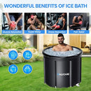 ONLYCARE ICE BATH TUB FOR ATHLETES - UPGRADE XXL 135 GAL COLD PLUNGE TUB -BLACK - Like New