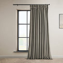 HPD Half Price Drapes Heritage Plush Velvet Curtains B08S7P5TSC -Gallery Taupe - Like New