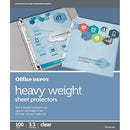 OFFICE DEPOT HEAVYWEIGHT SHEET PROTECTORS CLEAR PACK OF 100 OD491658-NEW - Brand New