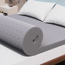 MAXZZZ 3 INCH MEMORY FOAM MATTRESS TOPPER VENTILATED PAD KING SIZE - GRAY - Brand New