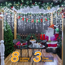 Ollny C9 Icicle Lights 60FT 720LED Lights, 8 Modes, 29V72133BC - Cool White - Like New
