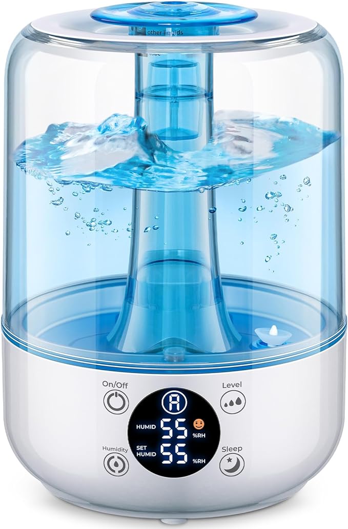 HiLIFE Humidifiers 3L Ultrasonic Cool Mist Quiet Top Fill Air - Scratch & Dent