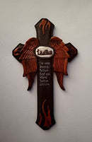 Praying Biker with Wall Cross B09RHPWRVP - NEW - Brand New