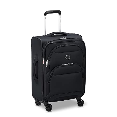 DELSY PARIS SKY MAX 2.0 SOFTSIDE EXPANDABLE LUGGAGE SPINNER 21" WHEELS - BLACK - Like New