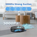 AIRROBO ROBOT VACUUM AND MOP 3000PA POWERFUL SUCTION, SELF-CHARGING - BLACK/BLUE - Like New