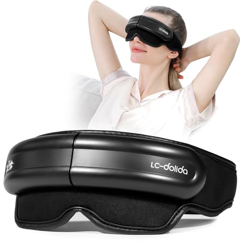 LC-DOLIDA EYE MASSAGER HEAT HEAD AIR COMPRESSION MUSCLE FATIGUE - BLACK - Like New