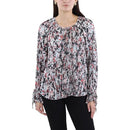 BCBGMAXAZRIA Women's Relaxed Long Sleeve Top Wrist Tie Button Shirt, X-Large - Brand New