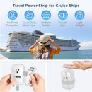 UNCAGED ERGONOMICS TRAVEL CHARGER FOR MULTIPLE, FLAT PLUG POWER STRIP - WHITE - Like New